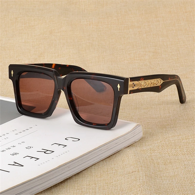  Belize Brand Men Sunglasses 2024 Rectagle Sunglasses Man Women  Vintage Thick Acetate Lentes De Sol Para Hombre