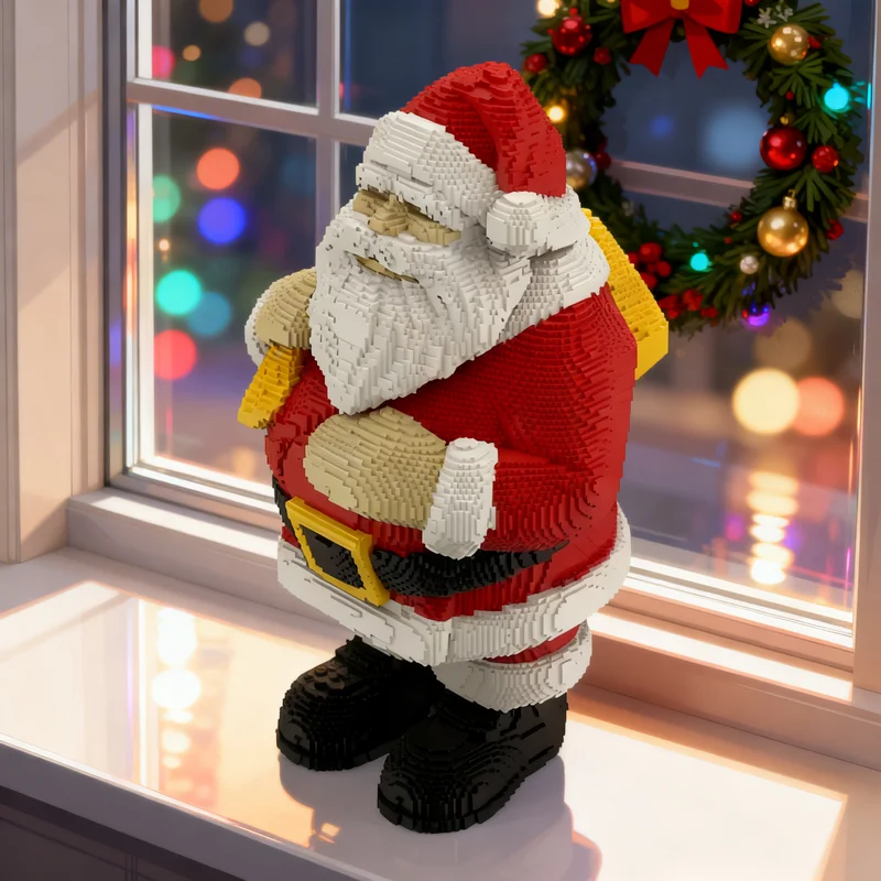 

26785 деталей MOC: Очень большая модель Санты для рождественских праздников, конструктор, креативный подарок, декор для демонстрации, премиум-класс для взрослых и детей, для рабочего стола