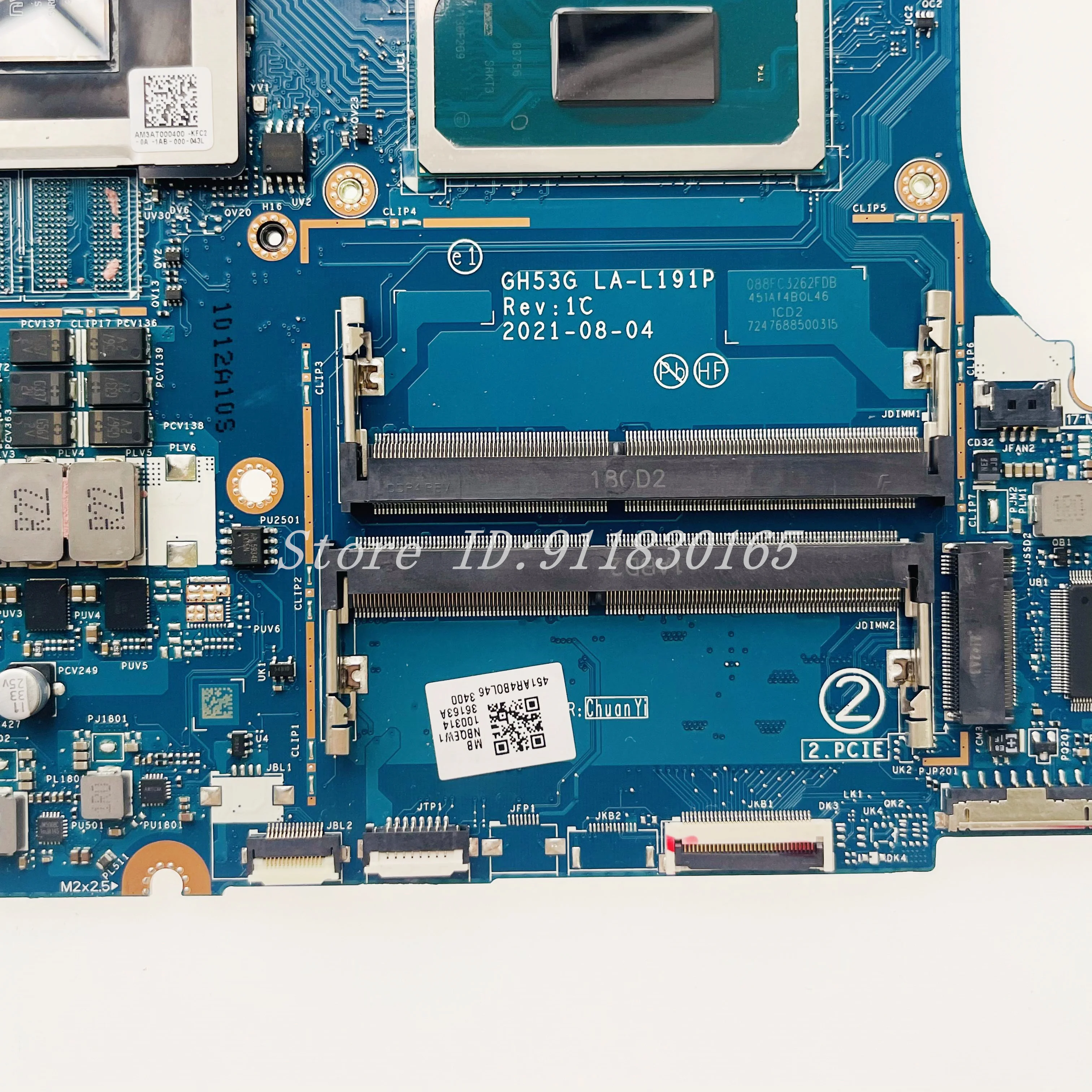 Imagem -03 - Placa-mãe Portátil para Acer Nitro Gh53la-l191p An51557 Nbqew11003 I711800h Cpu Rtx3060 Gpu 6g Ddr4 Mainboard 100 Trabalho