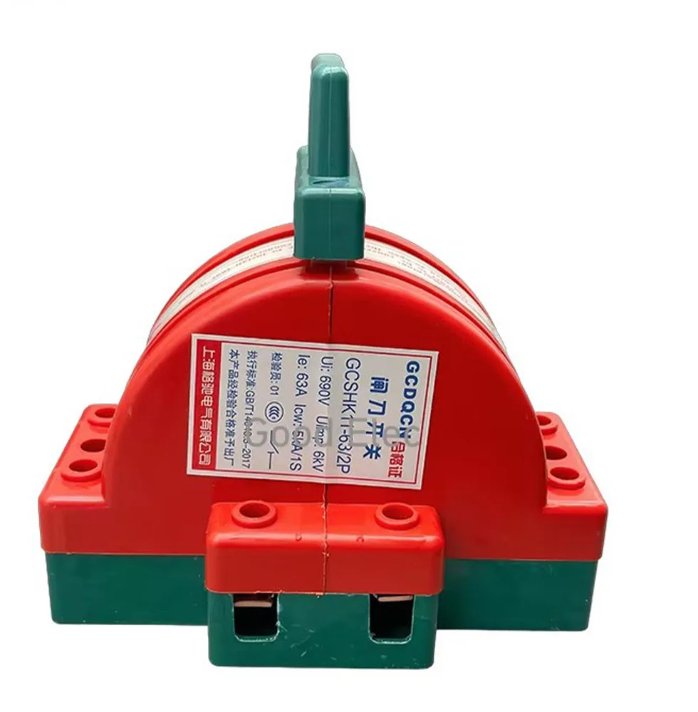 Bidirectional Knife Switch Household 2P Two-Phase High-Power 32A 220V Double Throw Reverse Clockwise Knife Switch