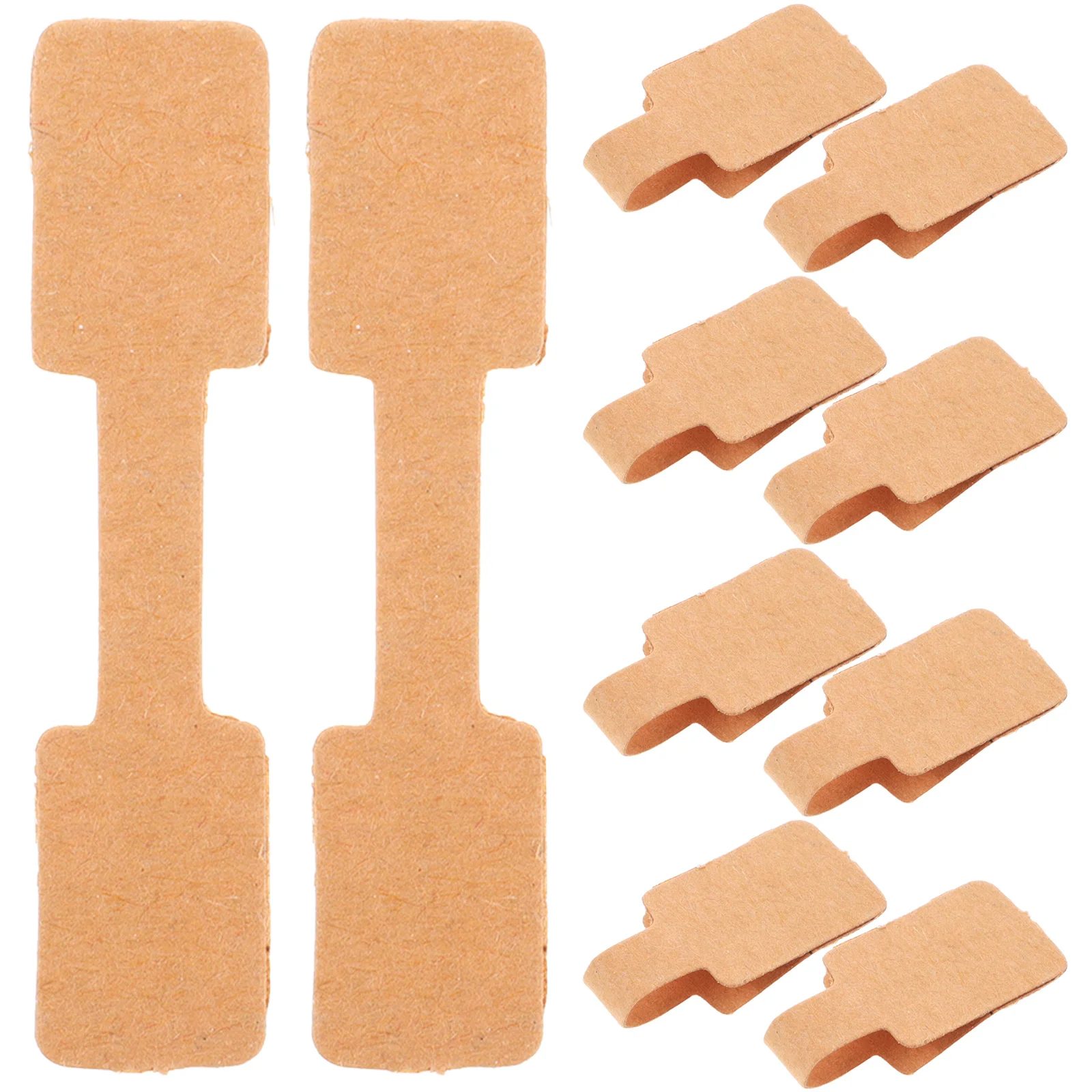 

300Pcs Kraft Paper Price Labels Adhesive Tags for Jewelry Rings Necklace Bracelet DIY Crafts Display Price Tags Shop Mall Use