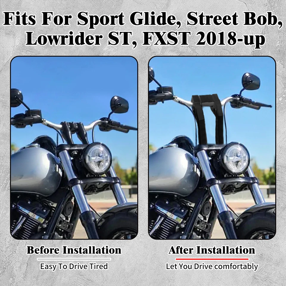 パーツ M8 FLFB FLSL FXBB FXST FXBR FXLRS FXLRST Motorcycle 6'' 8'' 10'' Handlebar Clamp Risers Handle Bar Riser