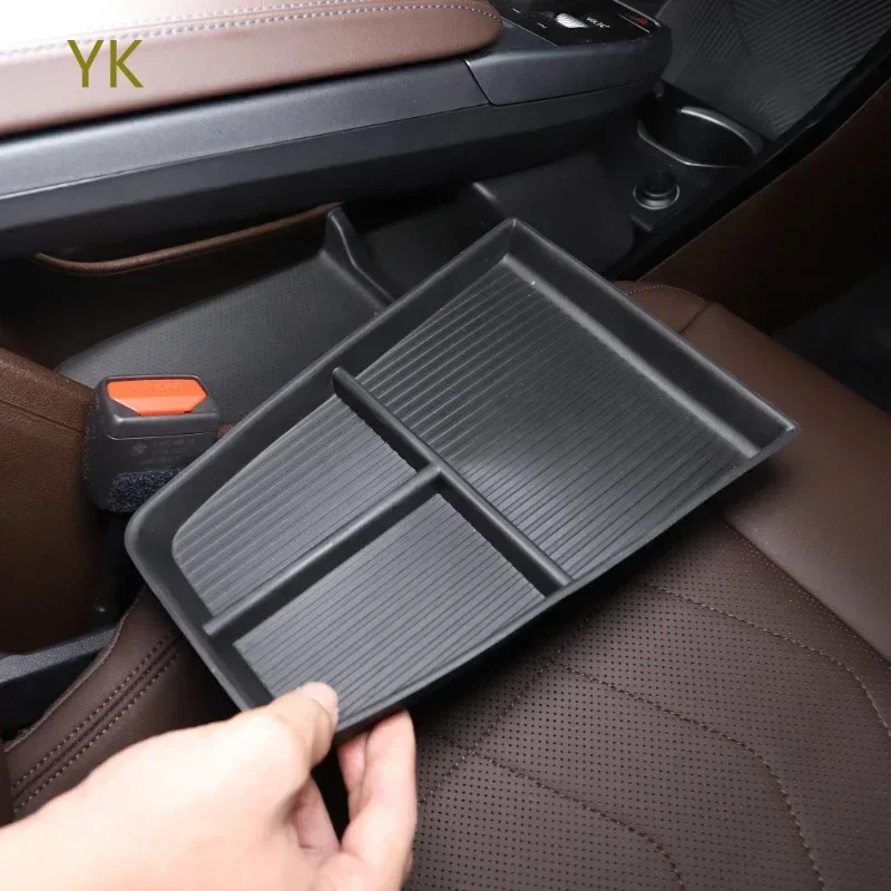 

TPE Black Car Central Control Lower Storage Box Mobile Phone Tray Interior Car Accessories For BMW X1 IX1 U11 2023-2025