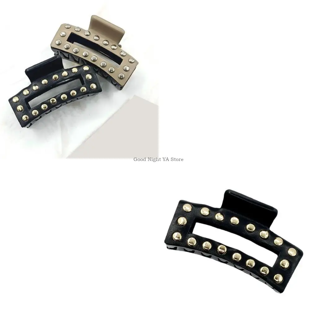 

Современный зажим для волос с полым дизайном и шипованным украшением, аксессуар для волос музыкального фестиваля для стильного