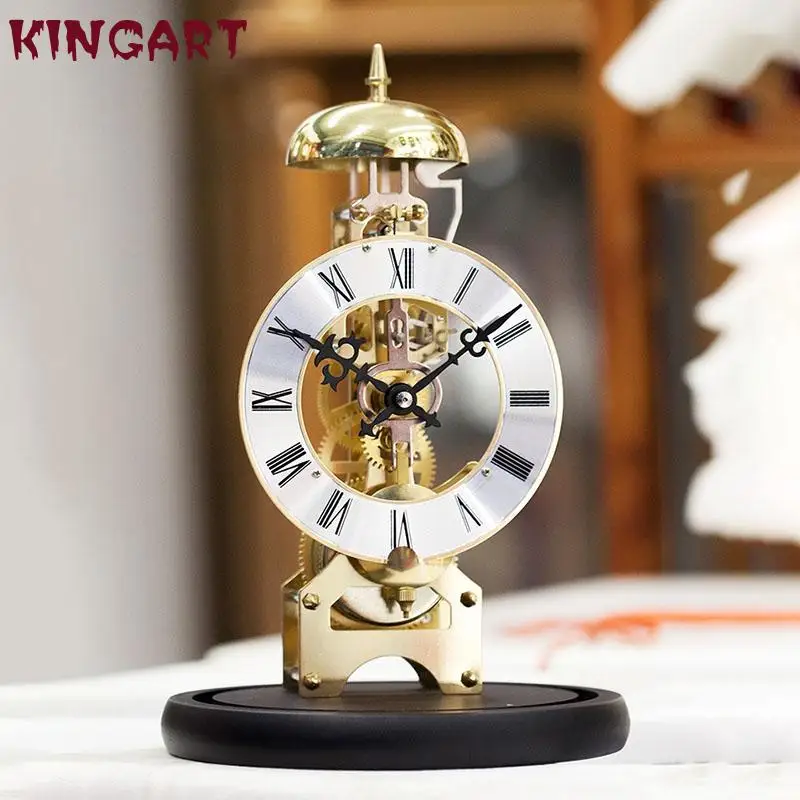 

Retro Mechanical Table Clocks Aesthetic Metal Desk Clocks Rotary Gear Large Living Room Office Desk Vintage Decoration Home