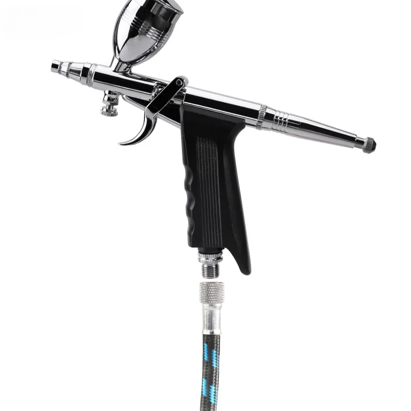 

2025 Dual Action Airbrush, 9cc, 1/3 oz, Fluid Cups, Quick Remove, Air Cap Nozzle, Gravity Feed