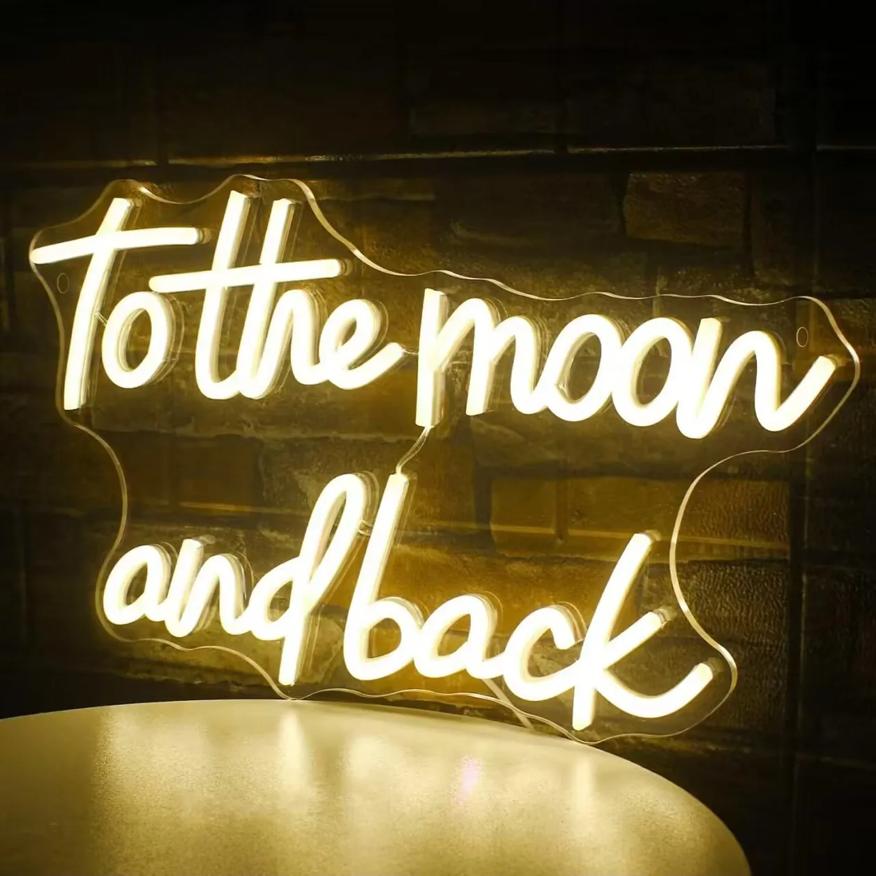 To The Moon And Back Neon Sign LED Marquee Light USB Operated Aesthetic Decor for Home Bedroom Romantic Valentines Day Gift