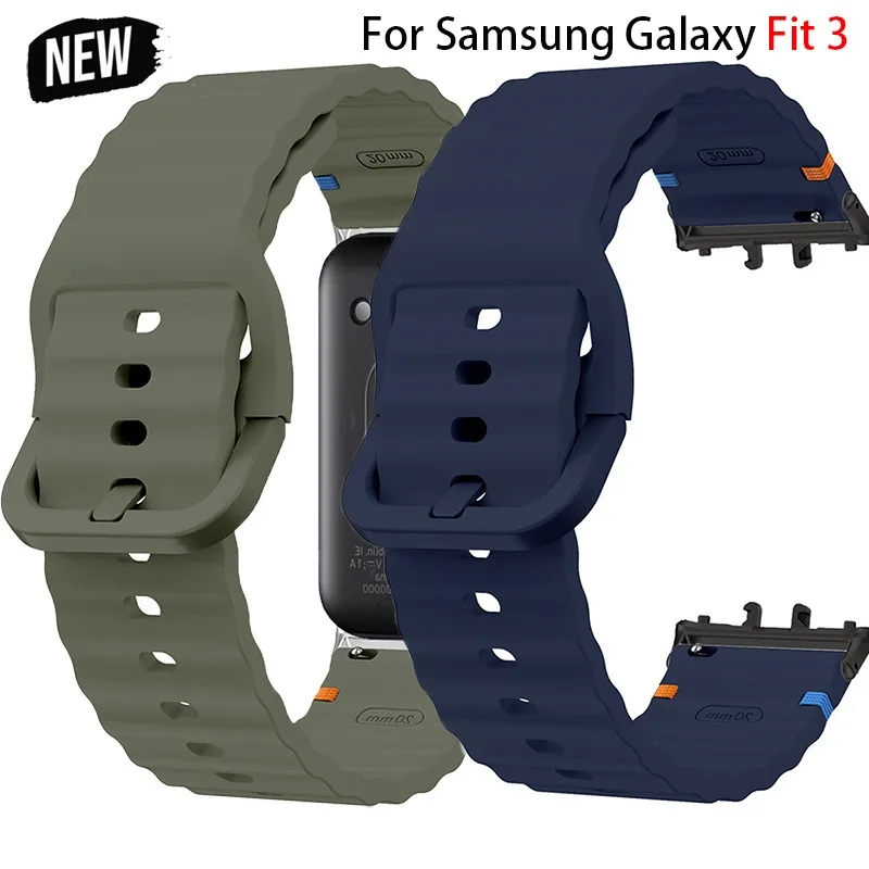 Silikonband für Samsung Galaxy Fit 3 Sportarmband Ersatzarmband Correa für Galaxy Fit 3 Bandzubehör