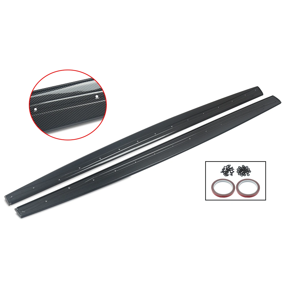 MagicKit M Performance CARBON Style Side Skirt Addons For BMW 4 Series F32 F36 F33 2014-2019 CAR Accessories