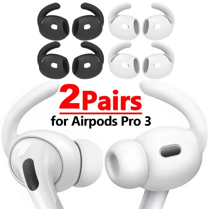 Crochets d'oreille et embouts en silicone antidérapants pour AirPods Pro 3 – Manchon de protection remplaçable, housses pour la 3ème génération
