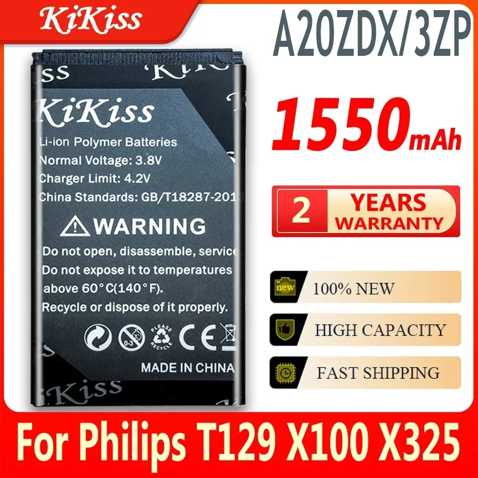 KiKiss 1550 мАч A20ZDX/3ZP аккумулятор для PHILIPS Xenium X325 X100 T129 перезаряжаемые батареи для смартфонов