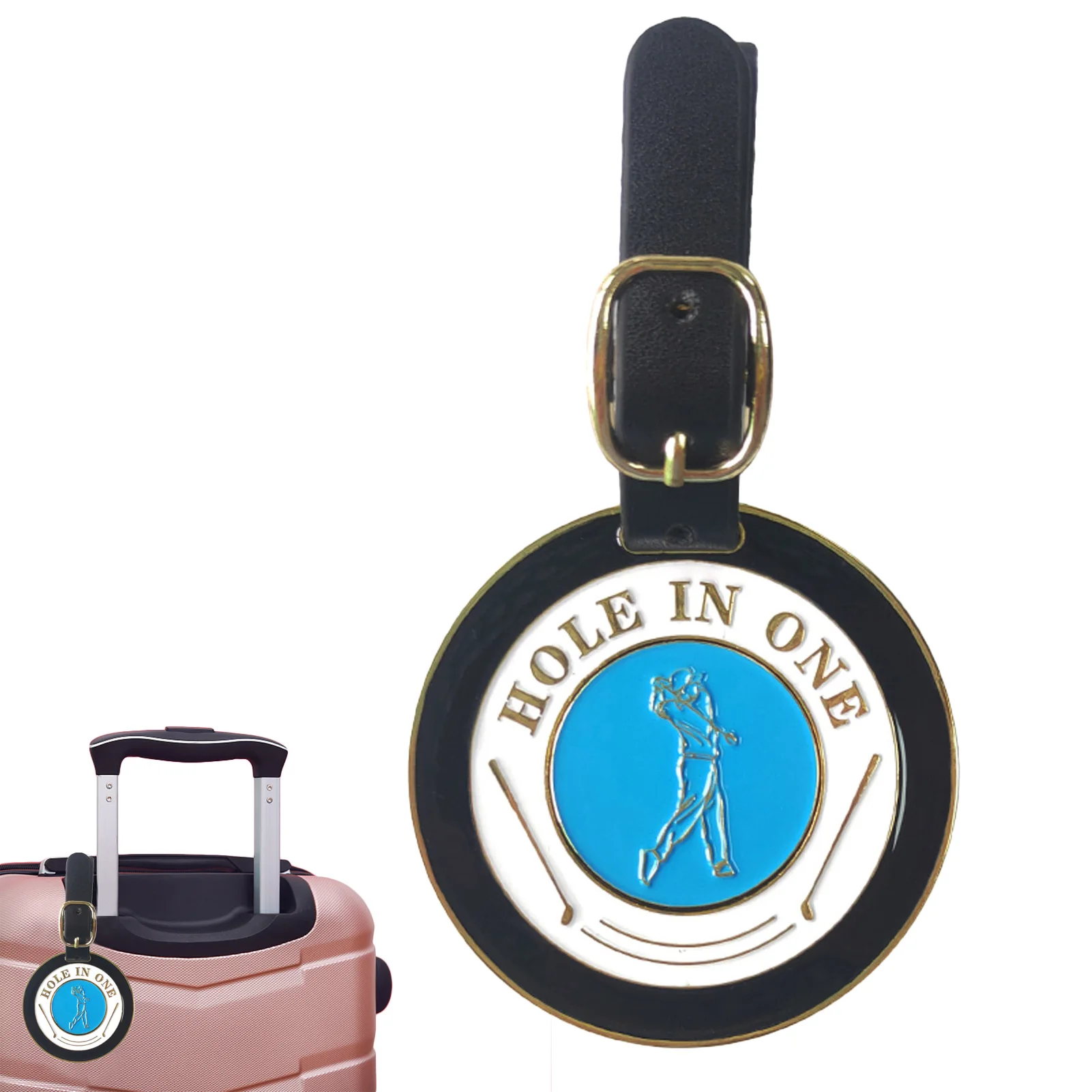 Round Golf Luggage Tags Metal Suitcase Tag Women Men Luggage Suitcase Name ID Address Label Holder Travel Accessories