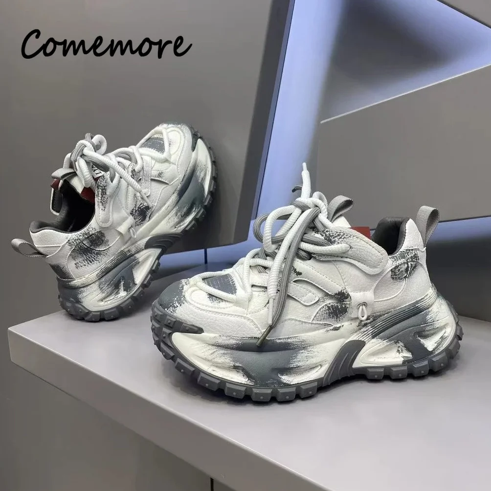 Chunky Sneakers For Man Thick Bottom Lightweight Comfort Running Sport Footwears Fashion Casual  Anti-slip Women Street Shoes