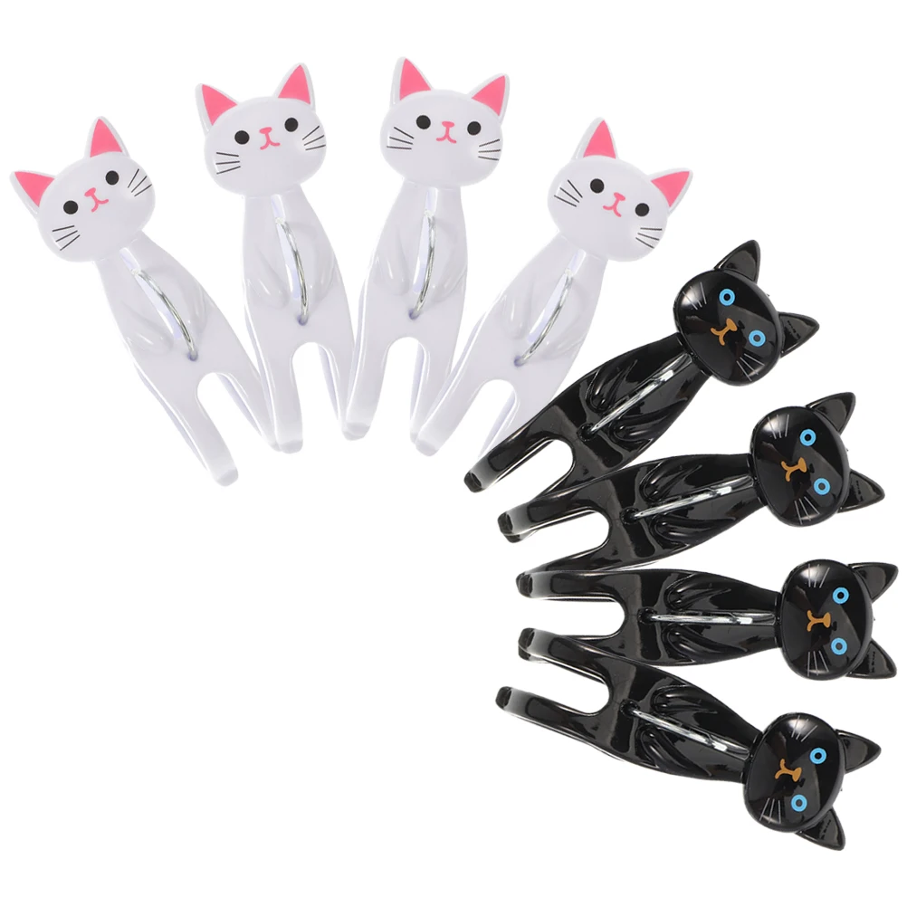 Pinces à serviettes de plage, 8 pièces, Design de chat de dessin animé, coupe-vent, antidérapant, drap de lit pour enfants, couette, vêtements, Camping, vacances, jouets de sable