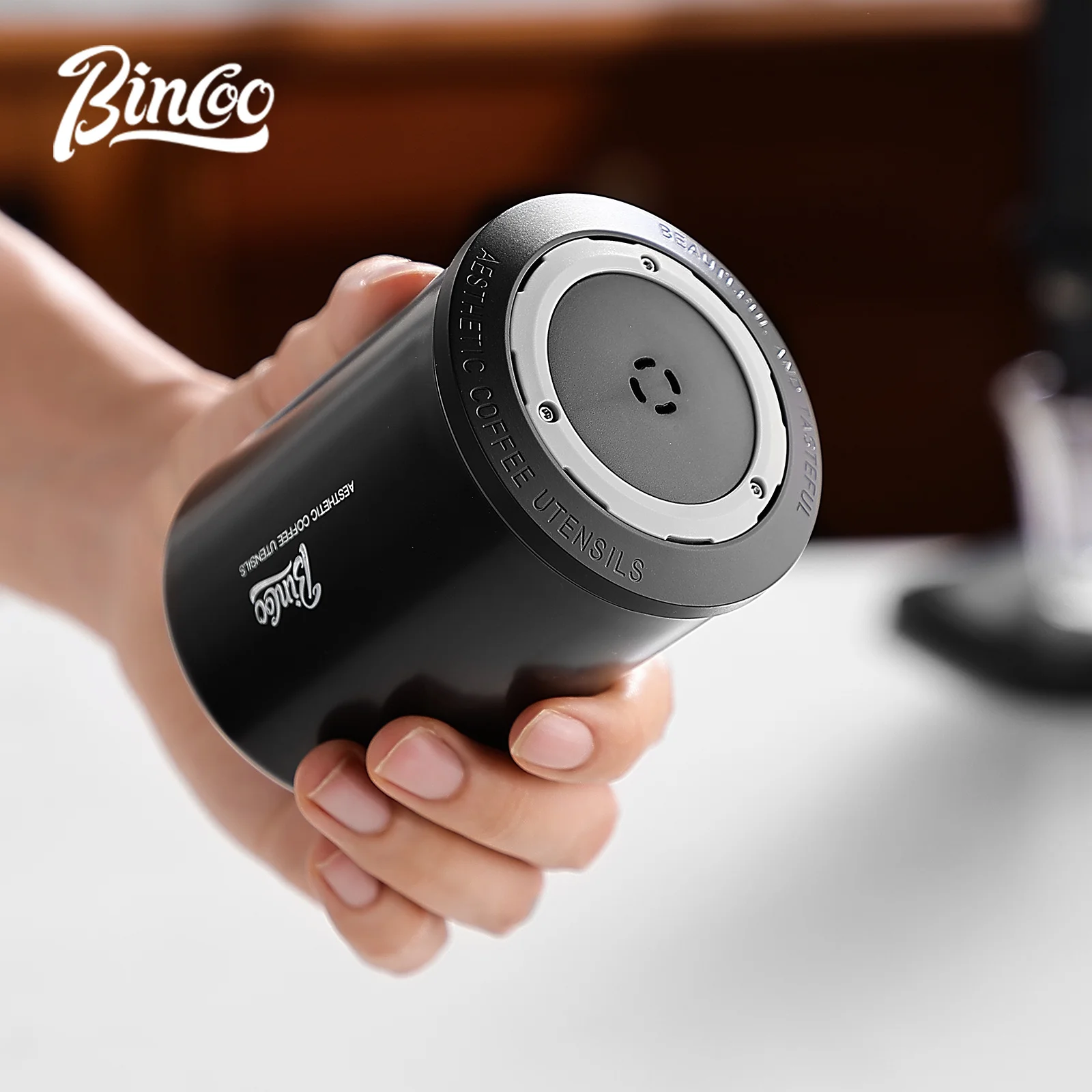 Bincoo Coffee Powder Airtight Jar Mini Portable Outdoor Bean Storage Can Small Coffee Grounds Container Tea Tin for Travel view 6