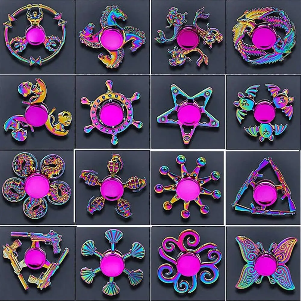 random 1/3pcs Colorful Fingertip Spinner, Metal Hand Spinner Zinc Alloy Toy, Fingertip Spinner, Casual Toy, Holiday Gift