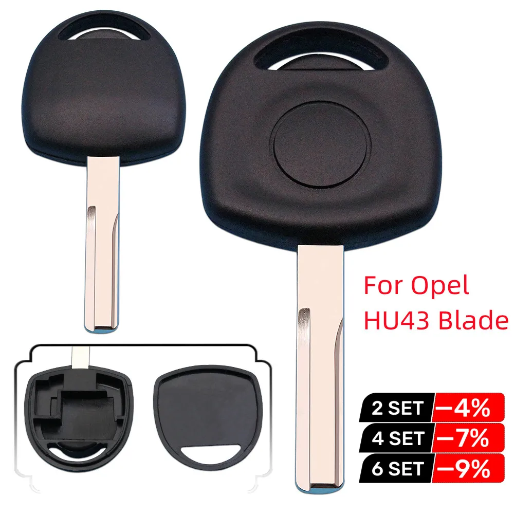 Carcasa de llave transpondedor, carcasa de Chip hueco, hoja sin cortar, para Opel Meriva, Chevrolet, Aveo, Sail, HU46, YM28, HU100, 10 unidades