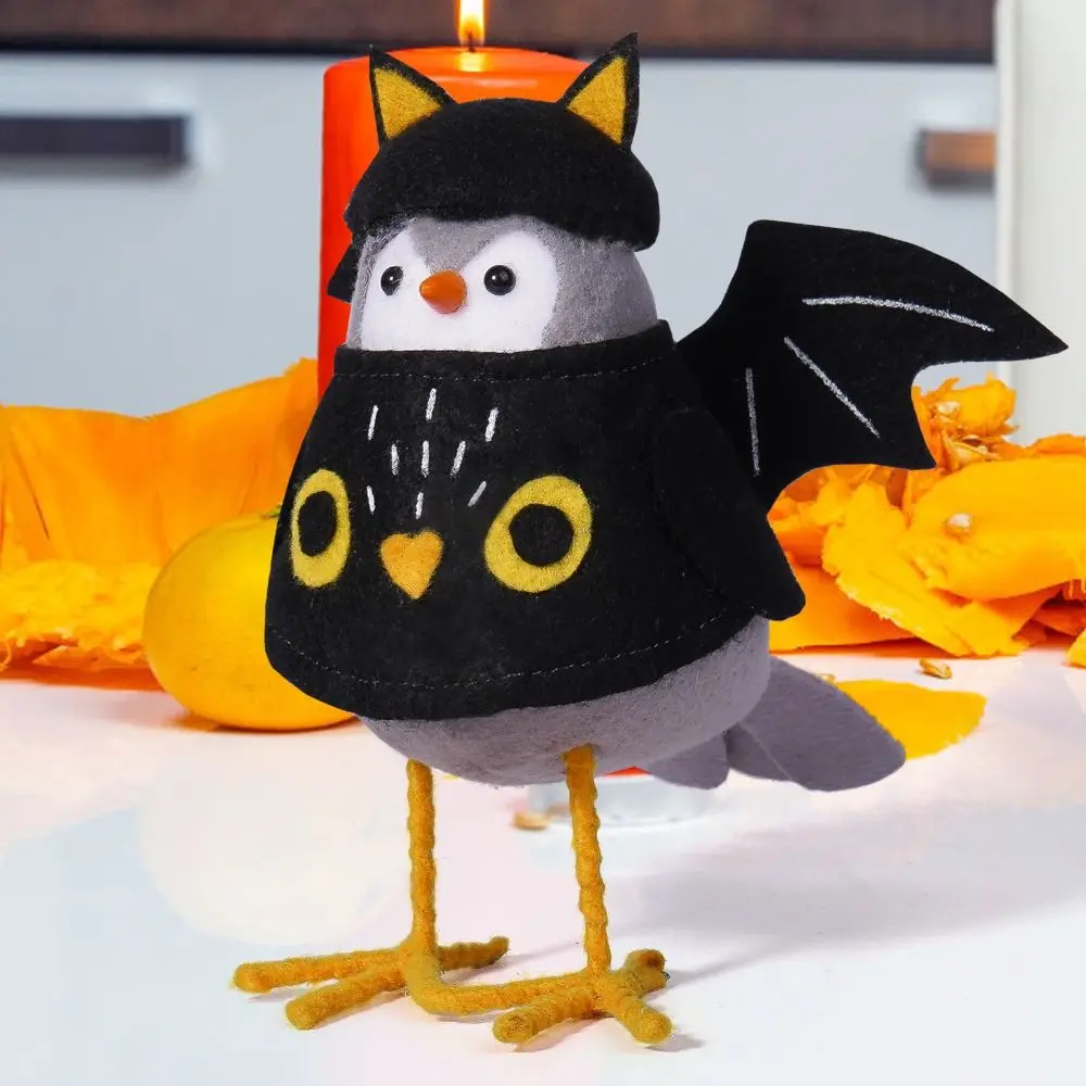 

Animal Ghost Bird Figurine Doll Plush Cartoon Table Fabric Bird Ornament Stable Owl Bird Doll Model Decoration Landscape Decor