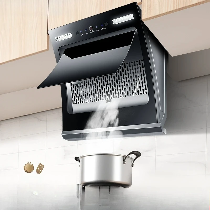 220V Small Range Hood for Apartment Rental Kitchen 50 60cm Single Burner Side Suction High Power Compact Size