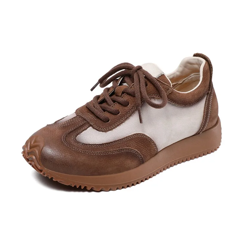 

Fujin 3,5 см на танкетке, весенне-осенние женские вулканизированные сандалии Мэри Джейн на плоской подошве из натуральной кожи, женская модная обувь