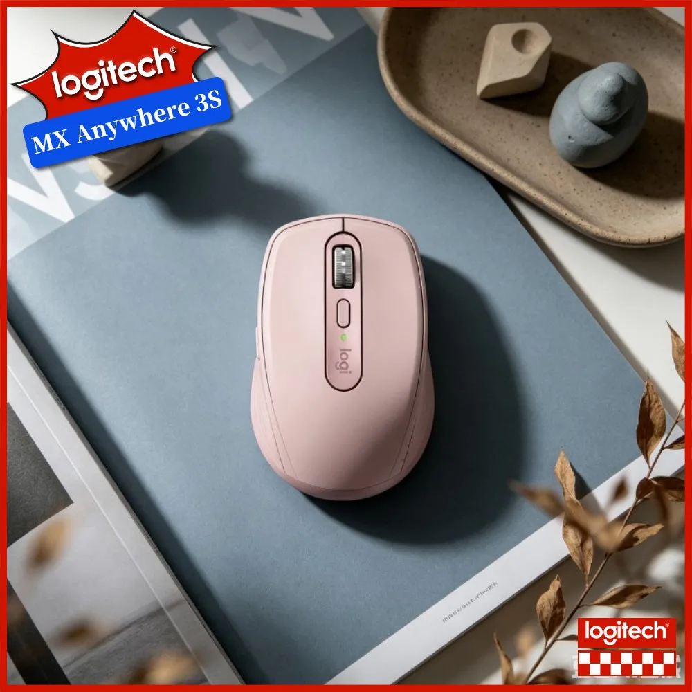 Durable Logitech MX Anywhere 3S - 8000 DPI, Magspeed Wheel, Quiet Clicks, Office & Travel Use, USB-C Quick Charging