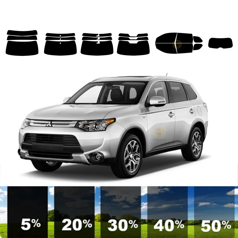 precut Removable Window Tint Film For Car 100% UVR 5%-70%VLT Heat Insulation Carbon ﻿For MITSUBISHI OUTLANDER 4 DR SUV 2014-2021