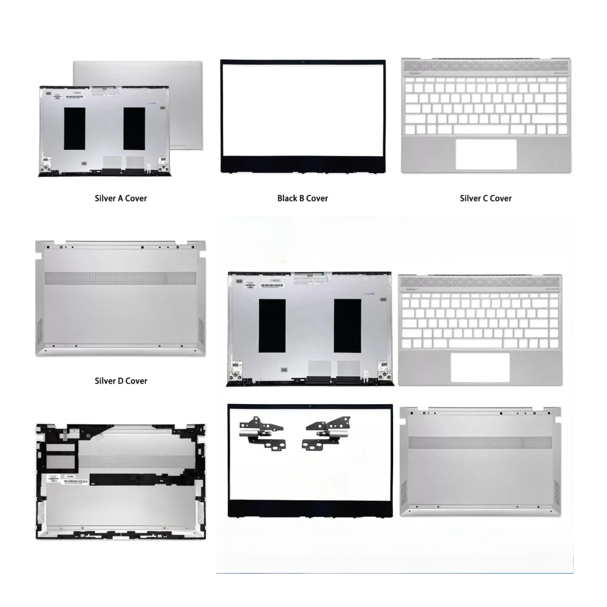para envy x360 13-ah 13-ah0006tu TPN-W136 portátil tela lcd traseira capa superior moldura frontal palmrest inferior dobradiças