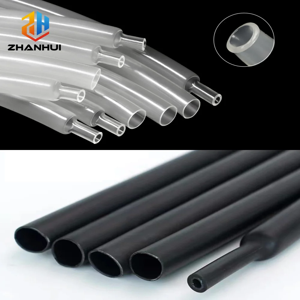 1M 3:1 Dual Wall Adhesive Lined Heat Shrink Tubing Waterproof Sealed Insulation Sleeve 2.4mm-12.7mm for Automotive Wiring