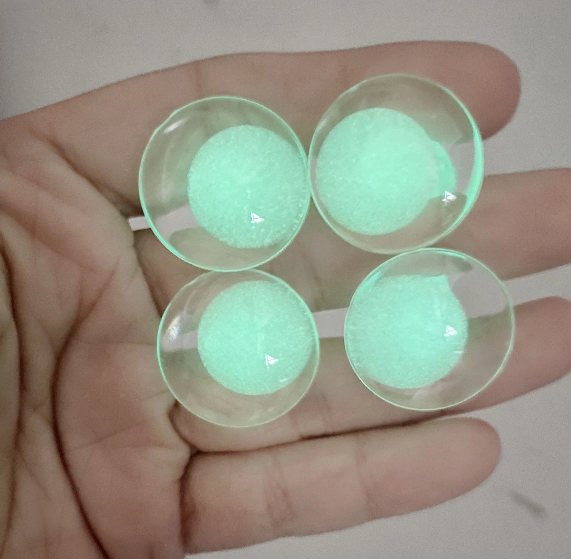 10 Paar Leuchtende Pupillenaugen 20MM 25mm 30mm 3D Komische Runde Glitzer-Spielzeugaugen mit Leuchtscheibe und Hartem Unterlegscheibe – Detail 7