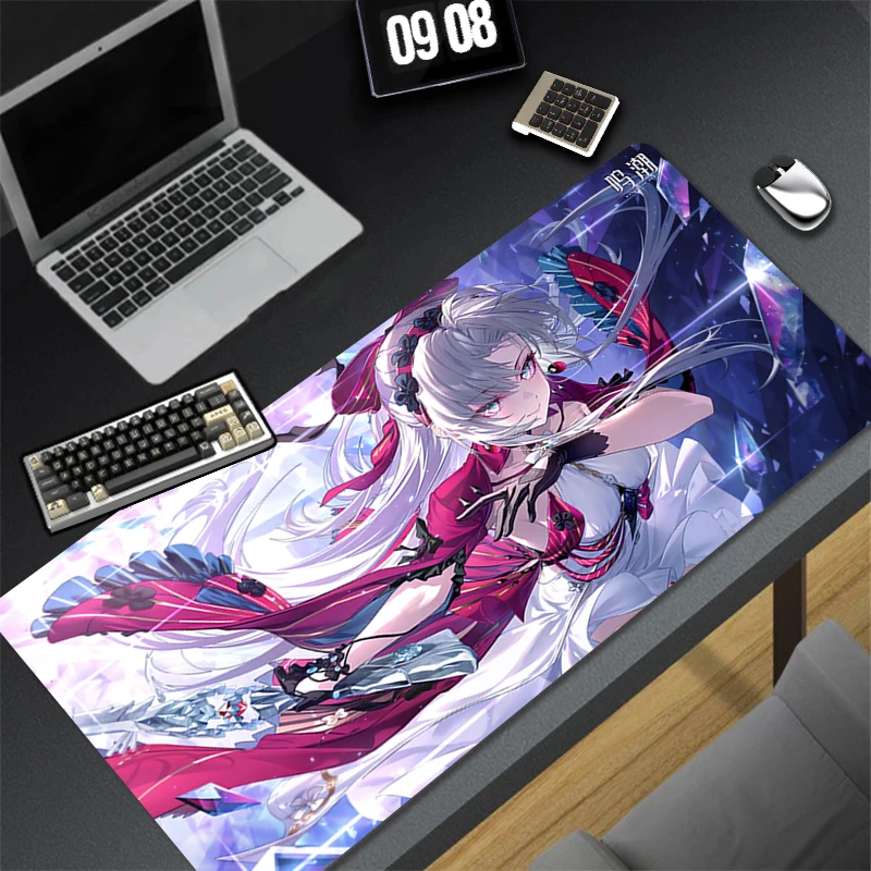 Computer Gaming Accessories HD Mousepad Office PC Mouse Pad Decoracion Wuthering Waves Carlotta Keyboard Pad Desk Anime Desk Mat