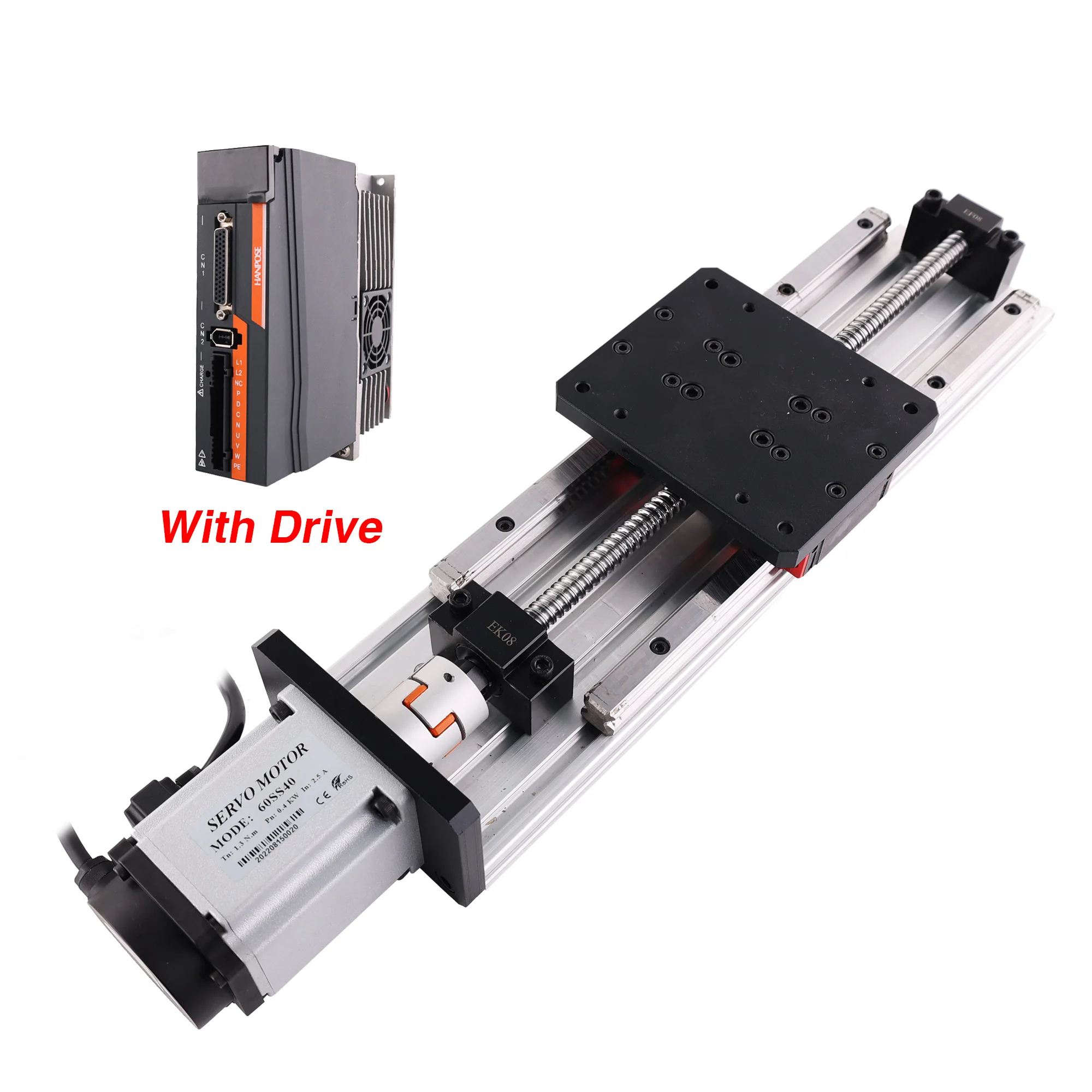 Sfu1204 Ball Screw Linear Module 200mm High Precision HGR Double Guide HPV6 CNC Sliding Table Customized Ac Servo Motor 400w