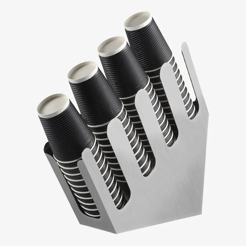Stainless steel milk tea disposable cup holder, bar desktop storage rack