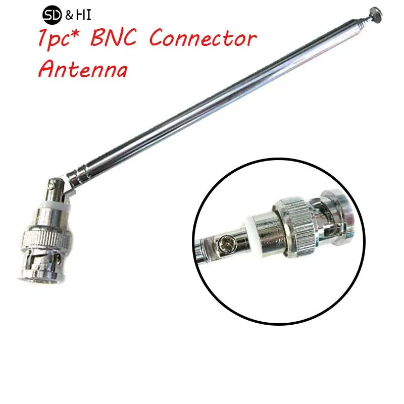 

1pc 360 Degrees 765mm Telescopic Antenna Q9 BNC Connector Portable FM Radio Scanner VHF UHF TW