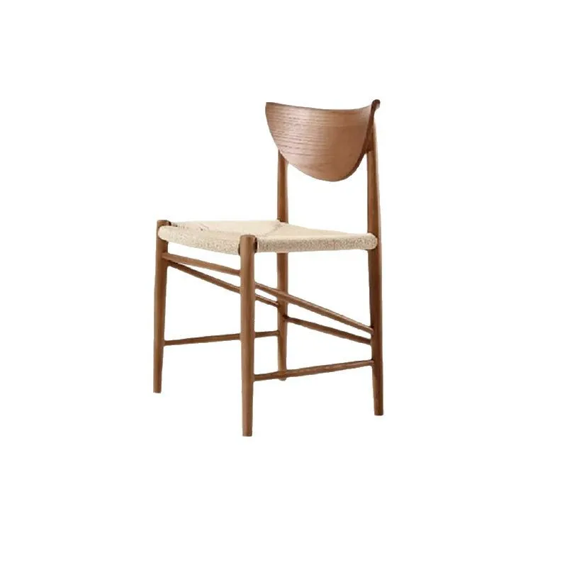 كرسي الطعام الجوز خشب متين حبل كرسي الحد الأدنى المنزلية كتاب طاولة شاي ضوء فاخر مسند الذراع مسند الظهر مقعد شاي