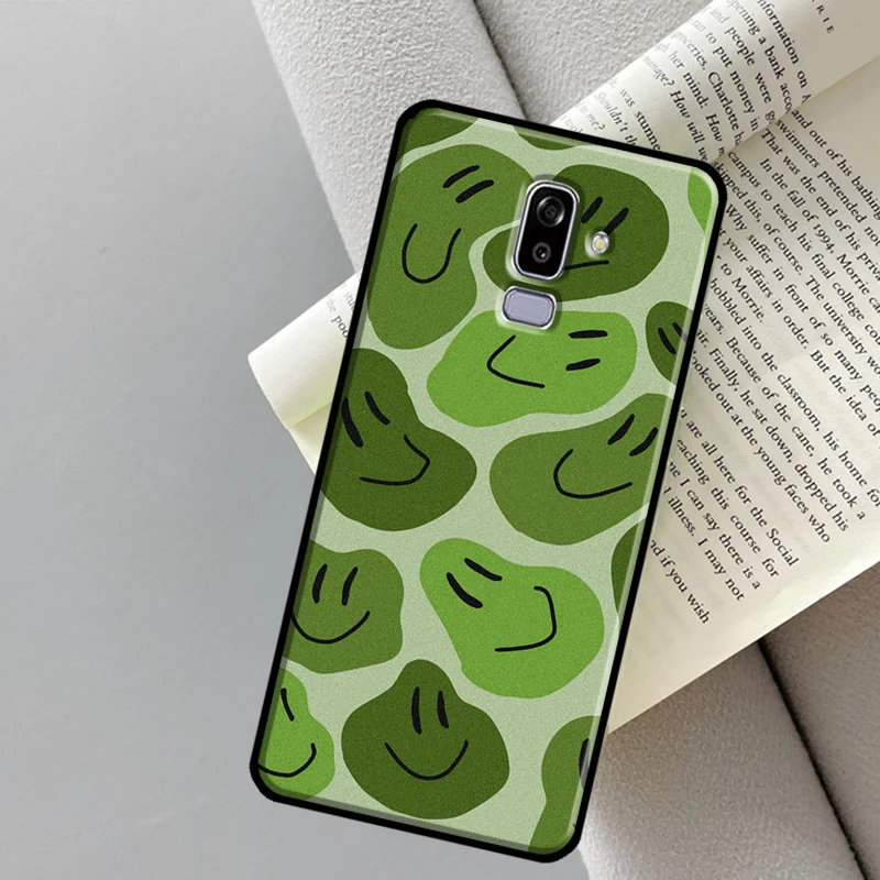 green aesthetic Case For Samsung Galaxy J4 J6 Plus A6 A7 A8 A9 J8 2018 A3 A5 J1 2016 J3 J5 J7 2017 Cover