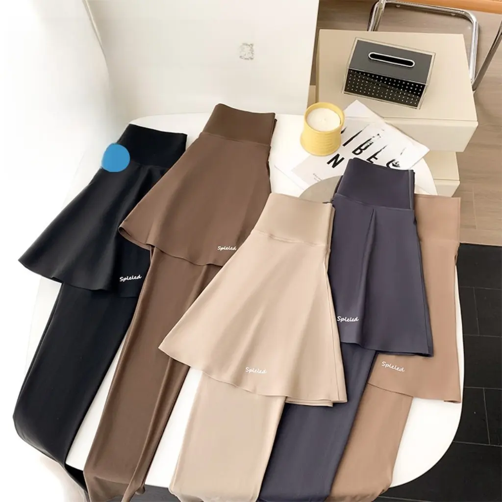 

Women's Slim-Fit plus Size Yoga Leggings Shark Skirt Pants All-Match Slimming Thin Summer Fashion Bottom Wear