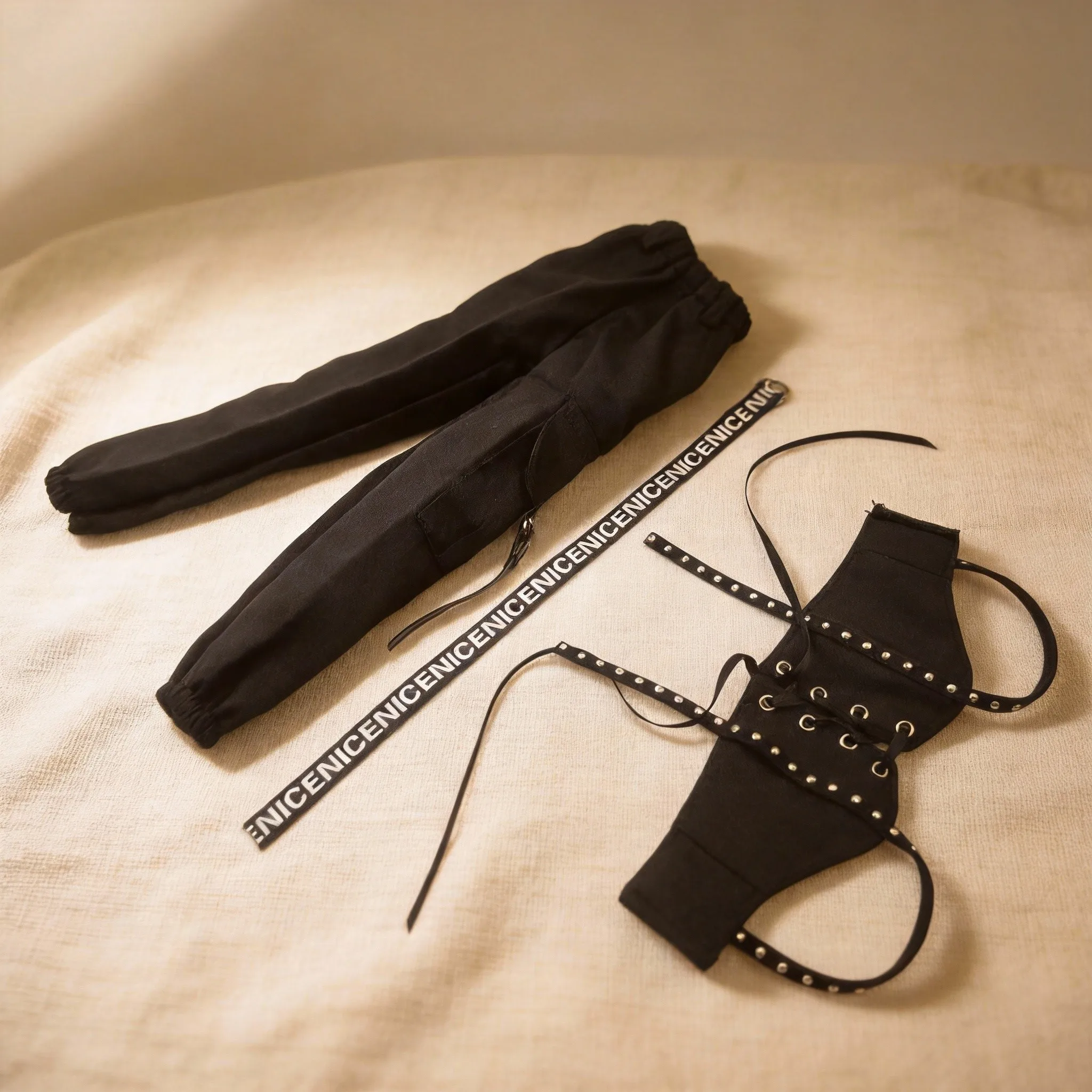 

Стильный черный укороченный топ и брюки карго для кукол BJD 1/4, комплект одежды для кукол 45 см, полный комплект в стиле уличной моды, повседневный наряд