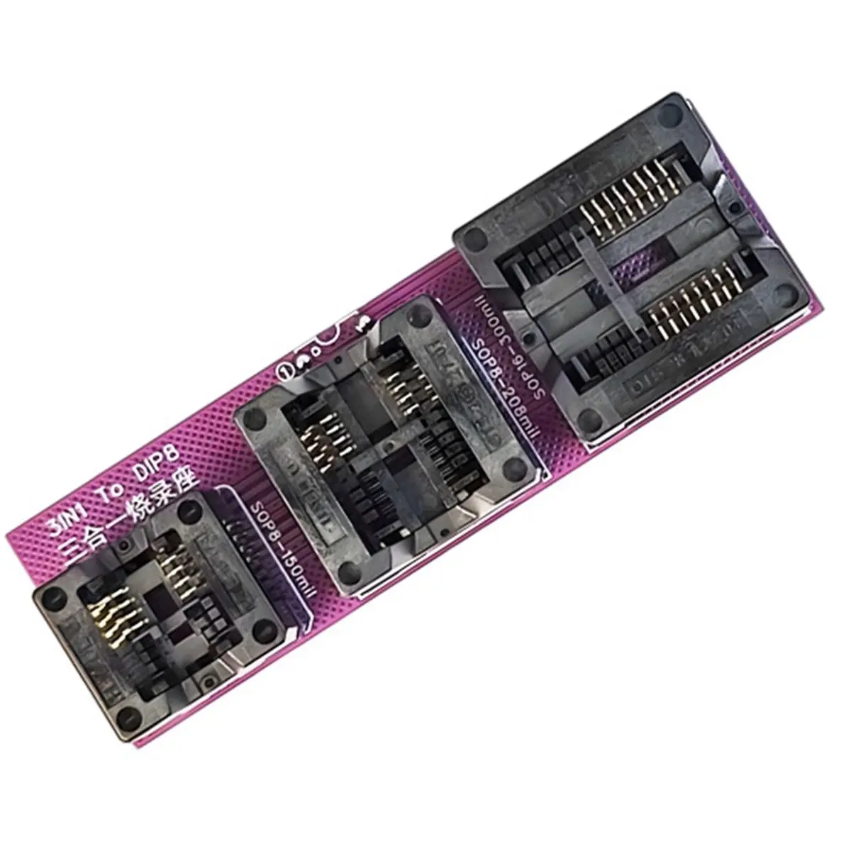 For RT809H.F Programmer Sockets Narrow-Body and Wide-Body SOP8/SOP16 3in1 Spring-Loaded to DIP8 Adapter