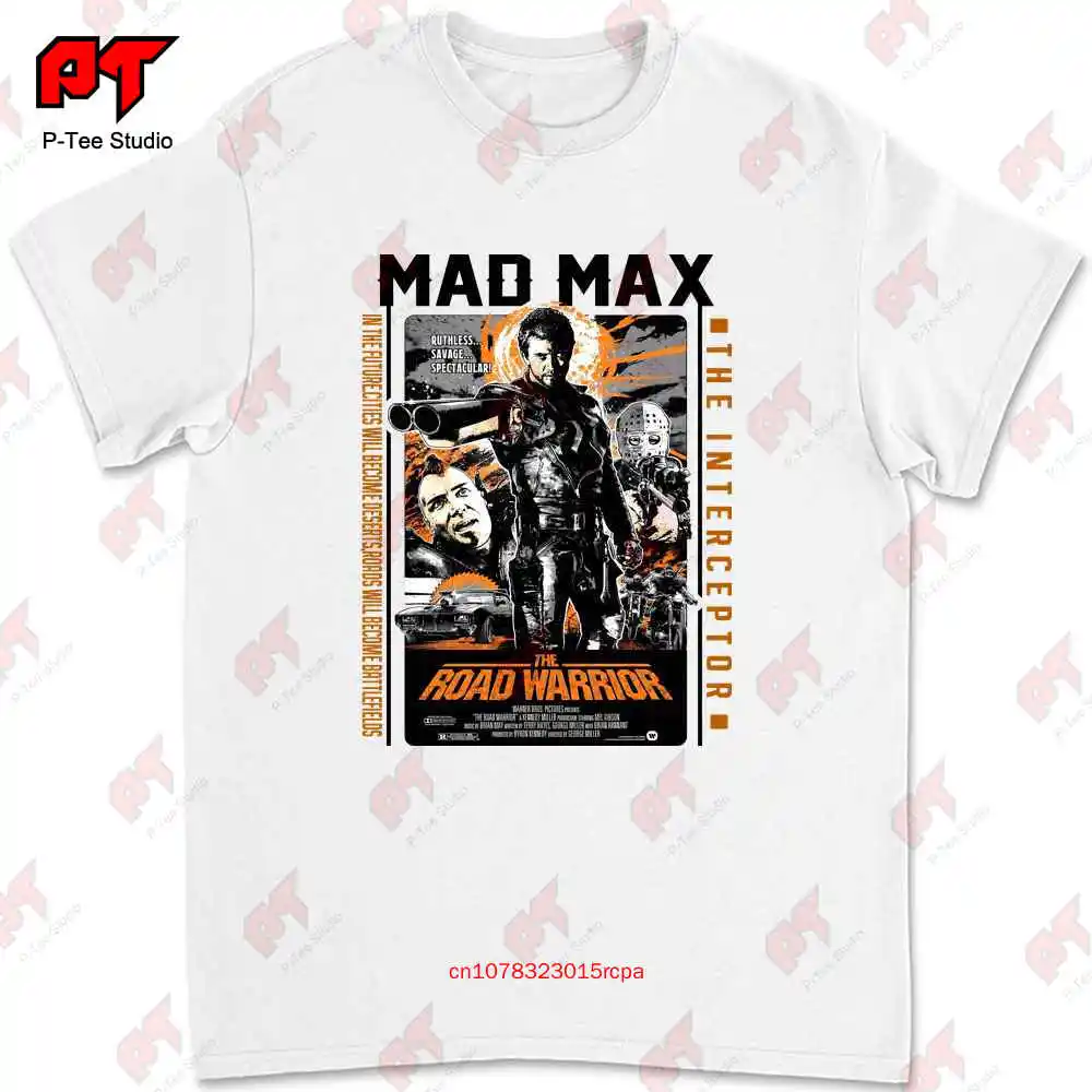 Retro Action Movie Mad Max T Shirt Post Apocalyptic Akira Era Cyberpunk Warrior 50TZ