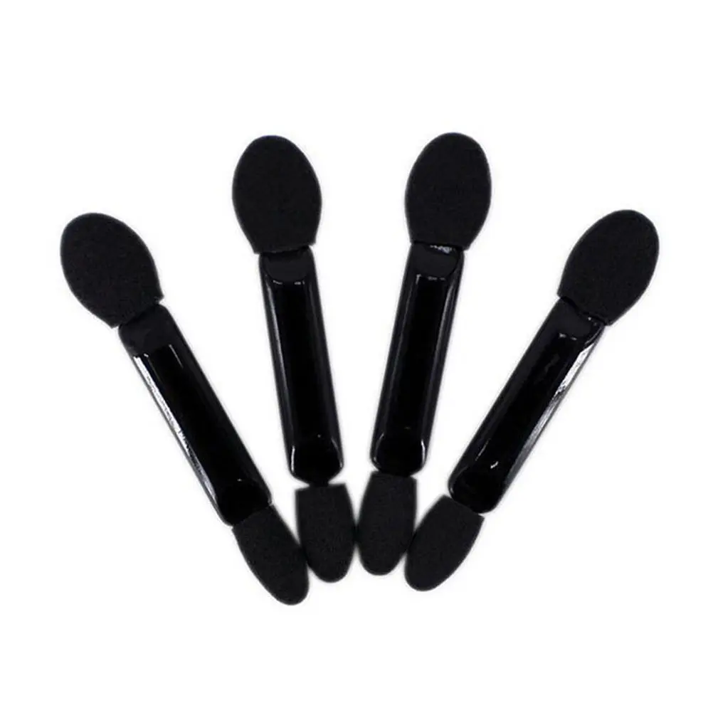 100 Pcs Eyeshadow Sponge Applicators Soft Disposable Eye Makeup Brushes Black for Halloween Christmas Parties
