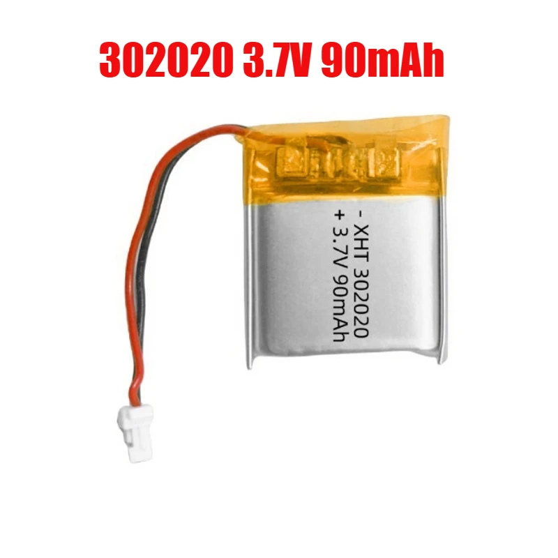 1-4pcs 302020 Battery 90mAh 3.7V Lithium Polymer Battery for Smart Watch Flashlight Electric Toy Speaker Headset Headphones