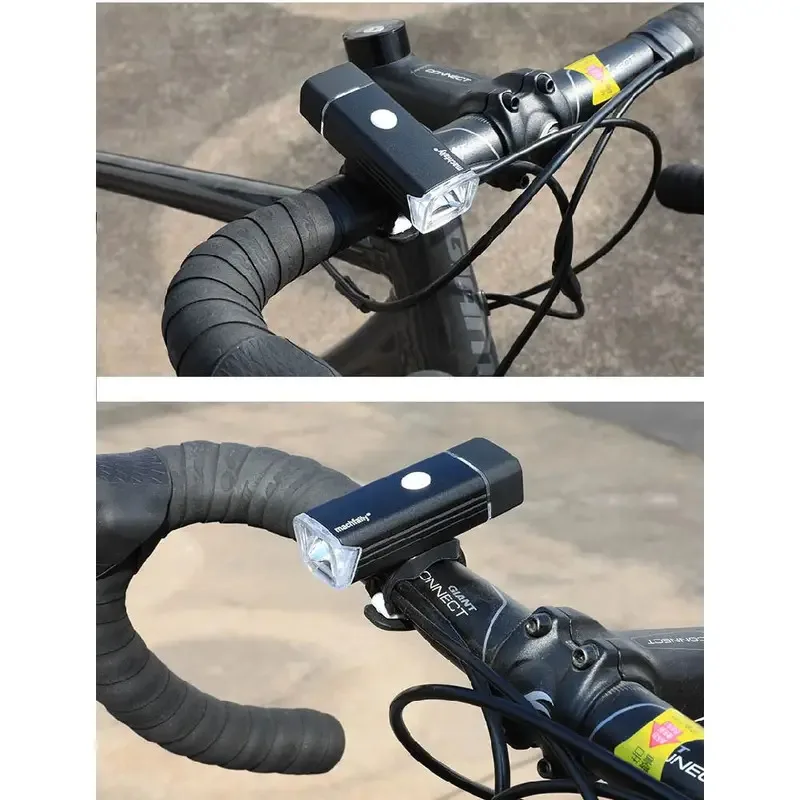 مصباح أمامي للدراجة مزود بمنفذ USB قابل لإعادة الشحن للدراجة 180 لومن مصباح LED عالي الطاقة لملحقات دراجة الطريق الجبلية