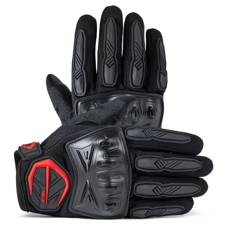 

JCAA Summer Breathable Full Finger Motorcycle Gloves Non-Slip Wear-Resistant Motocross Racing Touch Screen Moto Biker Gear