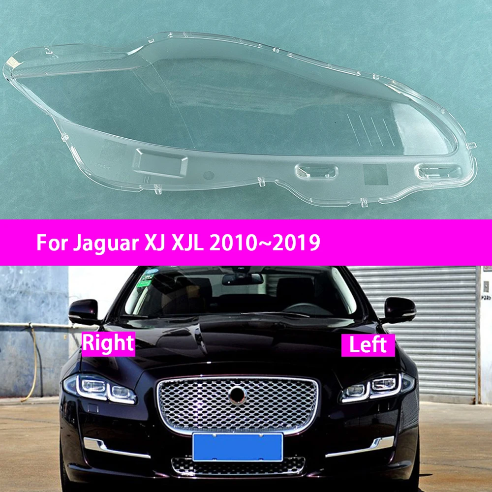 

For Jaguar XJ XJL 2010~2019 Headlight Lens Cover Transparent Lampshade Headlamp Shell Plexiglass Auto Replacement Parts