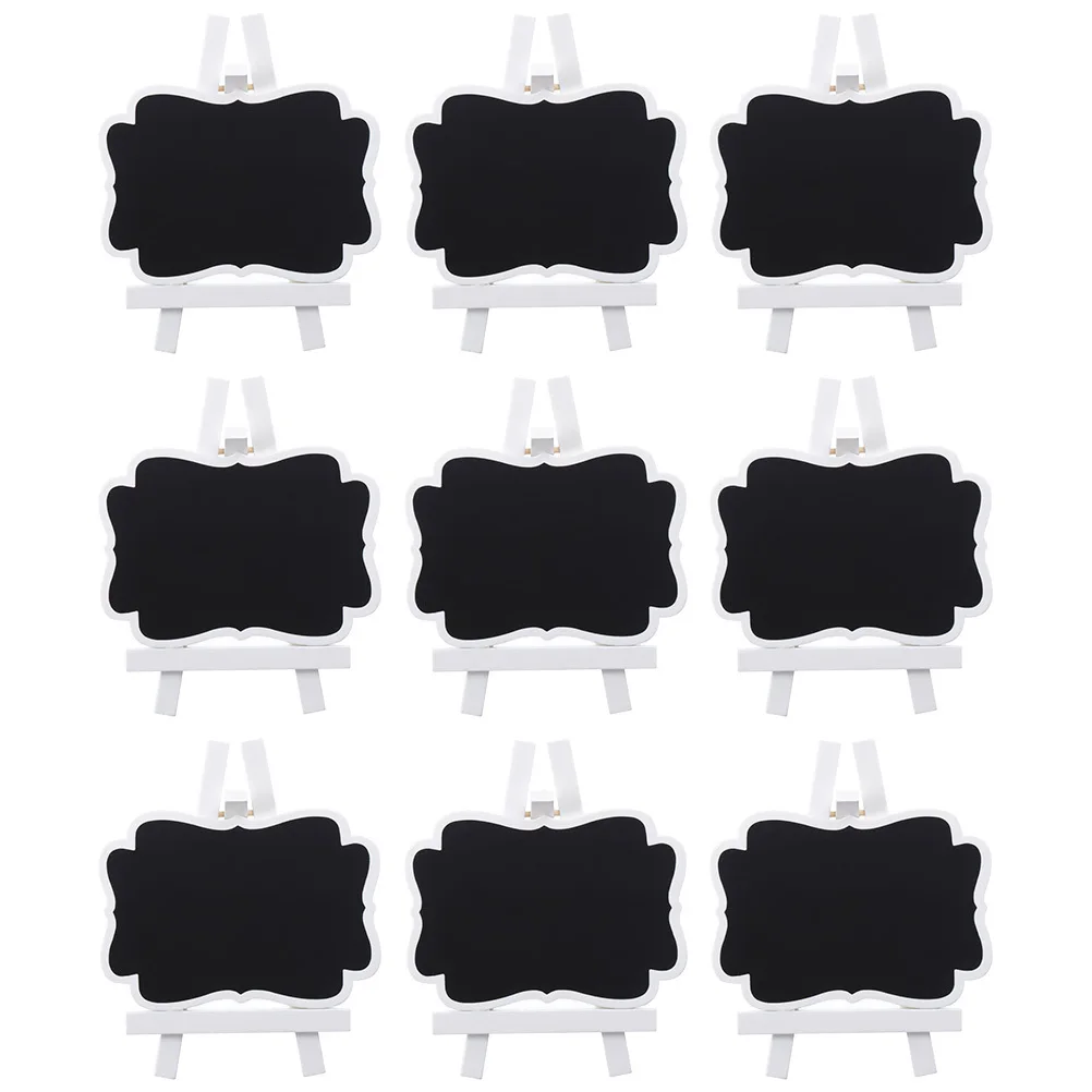 9 個ミニ黒板木製黒板クリエイティブメッセージボード消去可能な書き込み看板パーティー結婚式用ミニ黒板