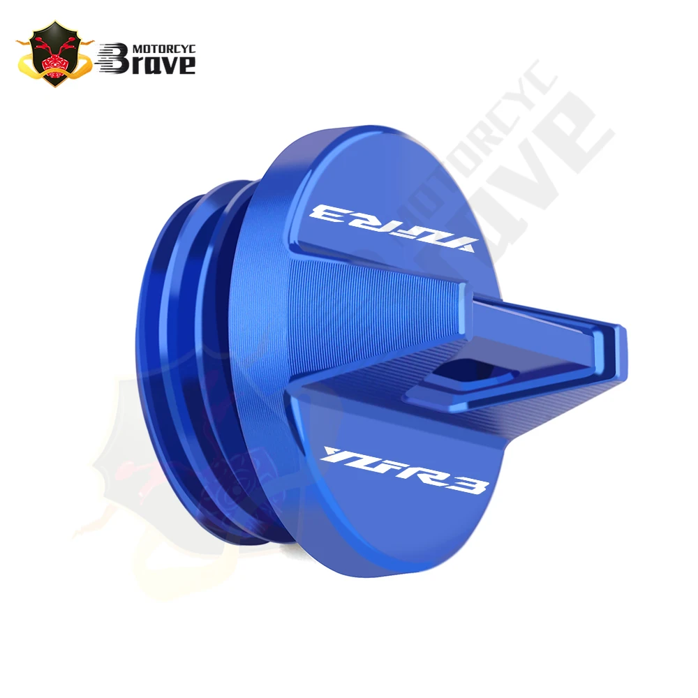 

For YAMAHA YZFR3 YZF R3 YZF-R3 2015 - 2023 2024 Motorcycle Accessories CNC Aluminum Engine Oil Tank Cap Oil Filler Cup M27*3