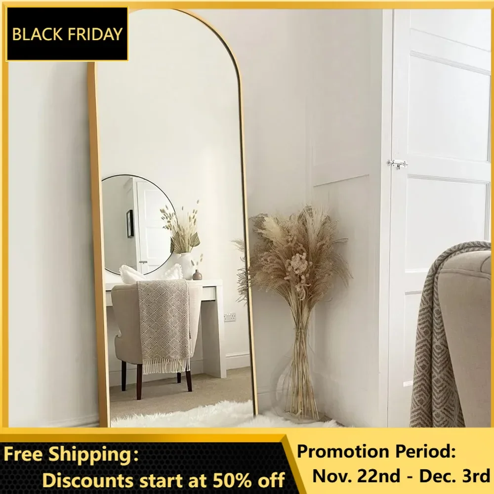 

Arched Full Length Mirror Standing Hanging or Leaning Against Wall, Oversized Large Bedroom Mirrors Floor Mirror Dressing Mirror