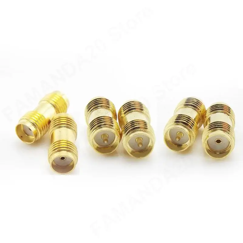 Straight Coaxial RF Adapter SMA RPSMA Female to RPSMA RP SMA Female Plug Connectors Adapter Gold Plated Adapters Cables m20