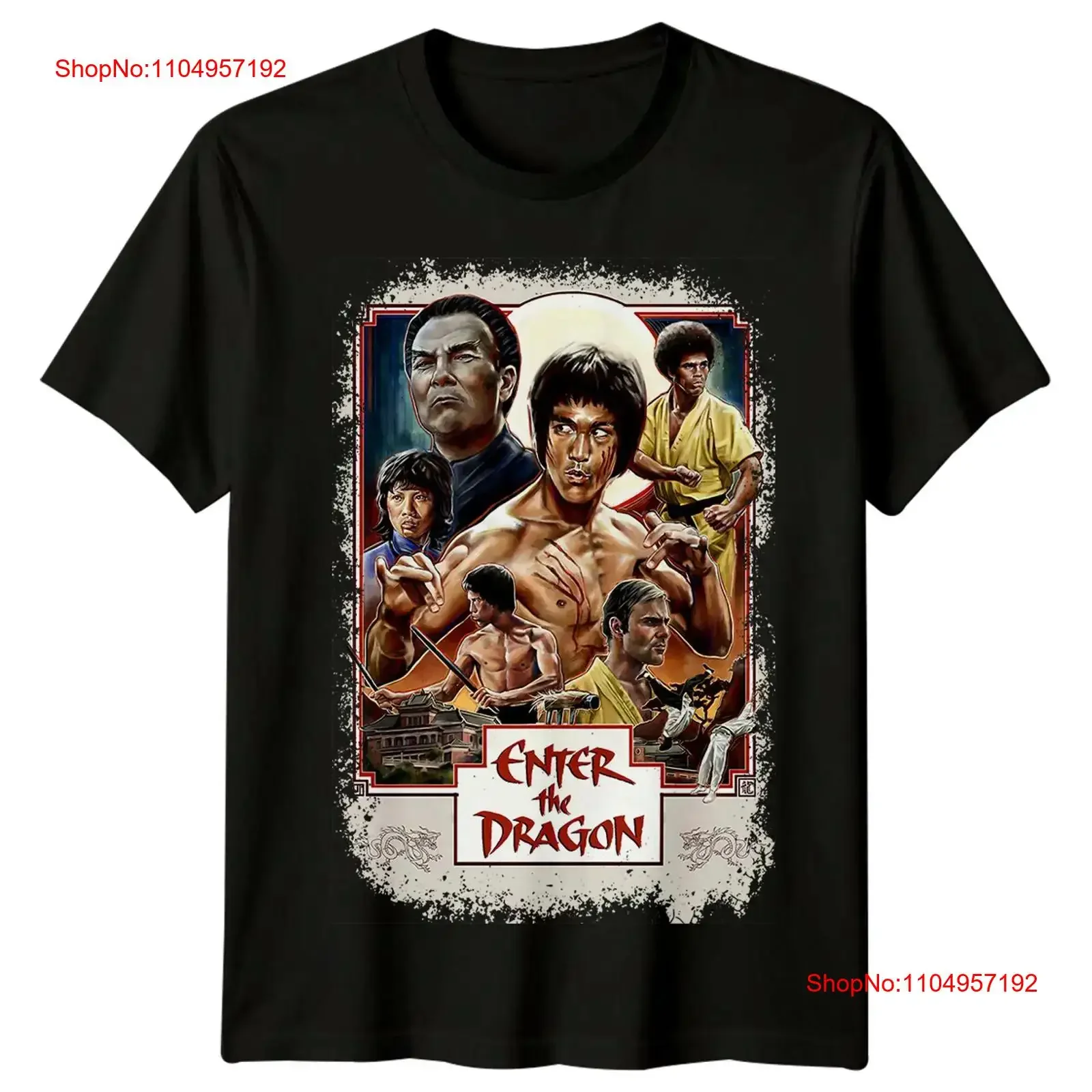 Enter the Dragon 1973 Movie Poster Inspired T Shirt Retro  vintage Washed Top For Everyday Wear Stretched Slightly