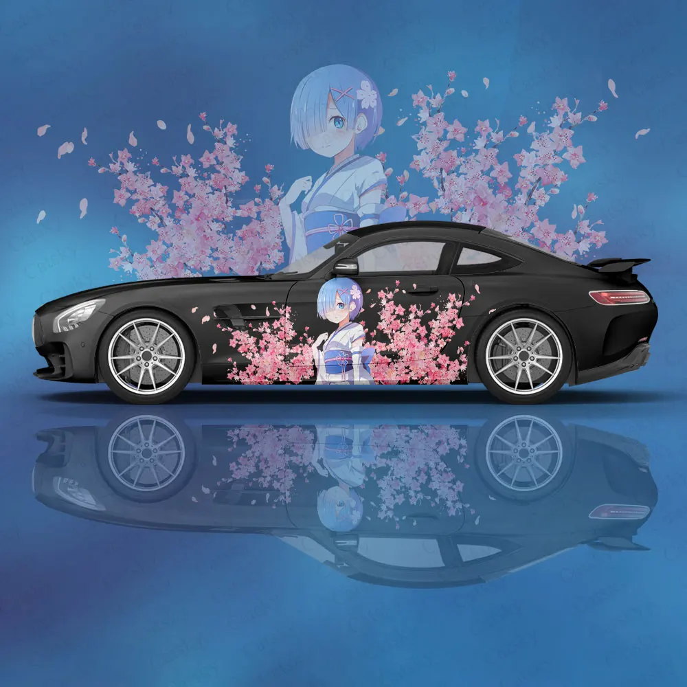 Japanese Anime Re ZERO Girl Car Wrap Protect Stickers Car Decal Creative Sticker Car Appearance Modification Decorative Sticker